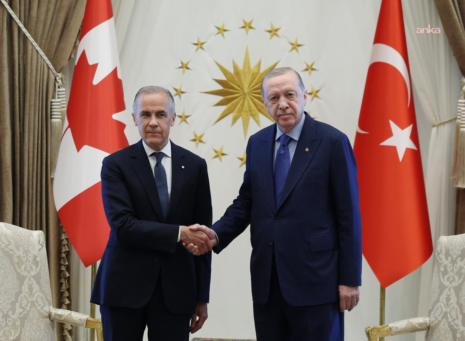 İletişim Başkanlığı: "Cumhurbaşkanı Erdoğan, Kanada Başbakanı Carney ile ticaret ve savunma sanayinde iş birliği konularını görüştü"