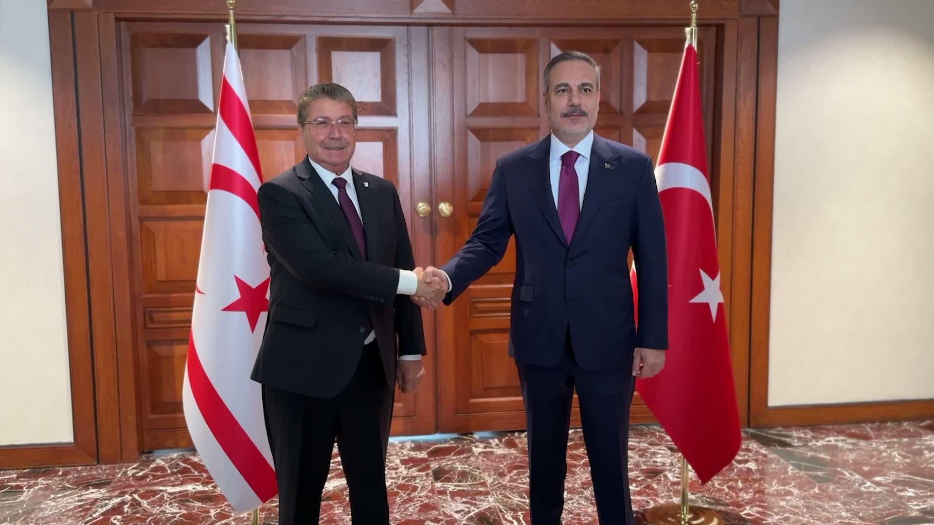 Dışişleri Bakanı Fidan, KKTC Başbakanı Üstel ile Ankara’da görüştü