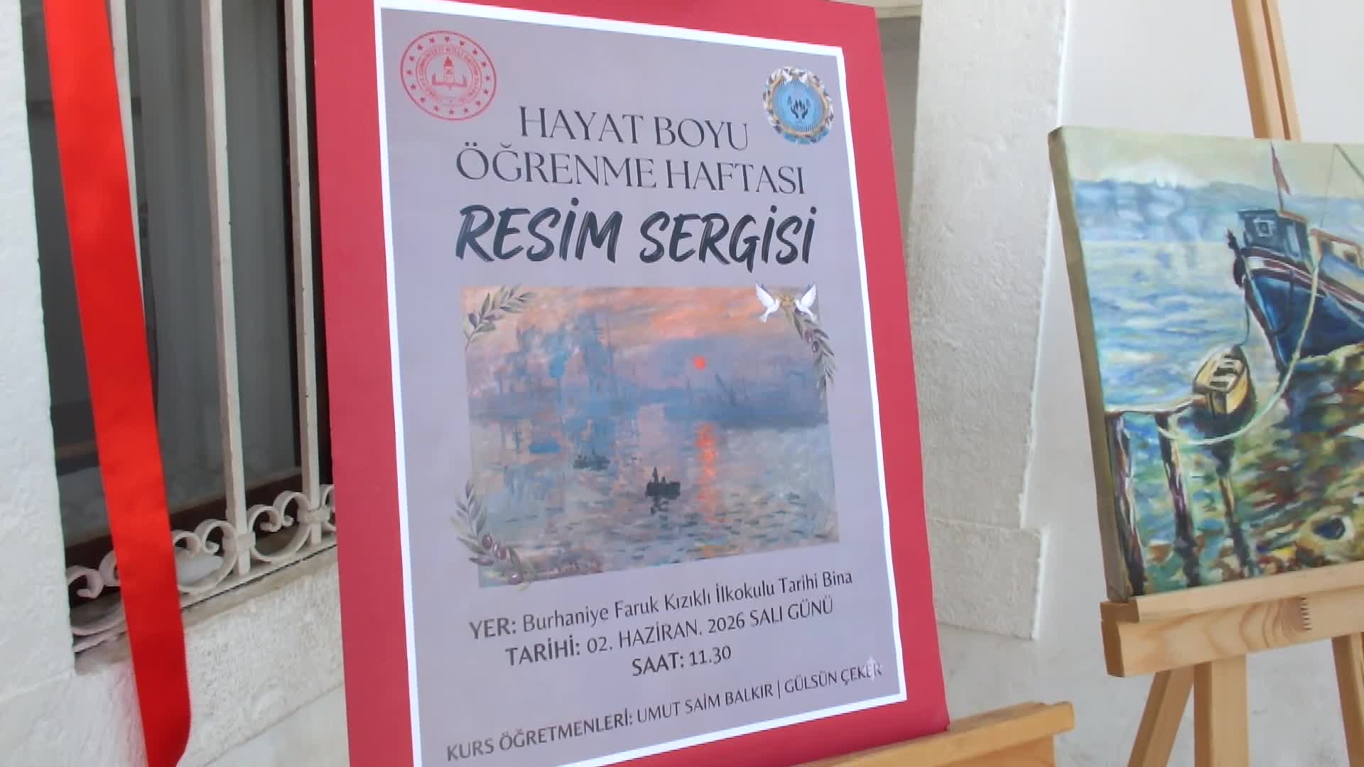 Balıkesir’de kadınların yıl boyu yaptığı resimler sergilendi