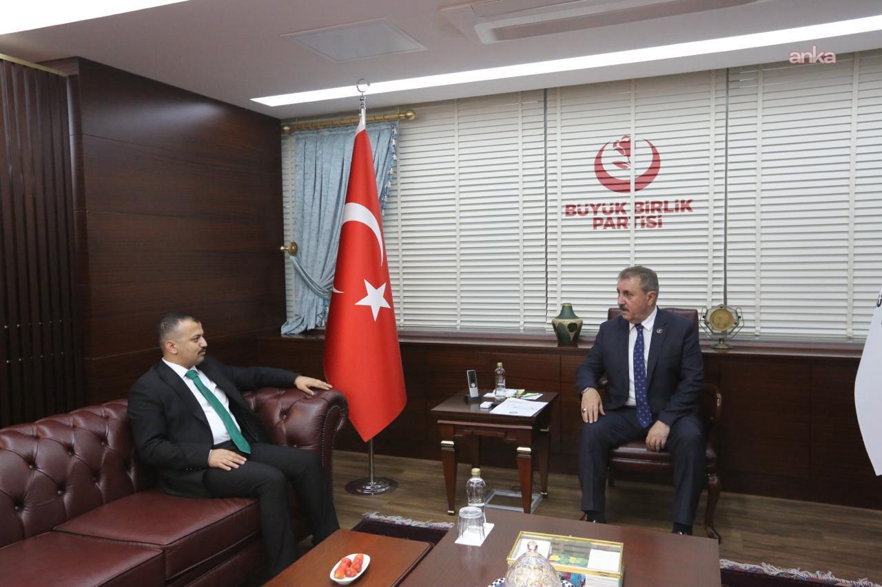 Mustafa Destici, Beydili Türkmen Derneği Başkanı Ahmet Ağca ile görüştü