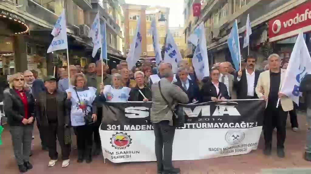 Soma'da yaşamını yitiren madenciler Samsun'da anıldı