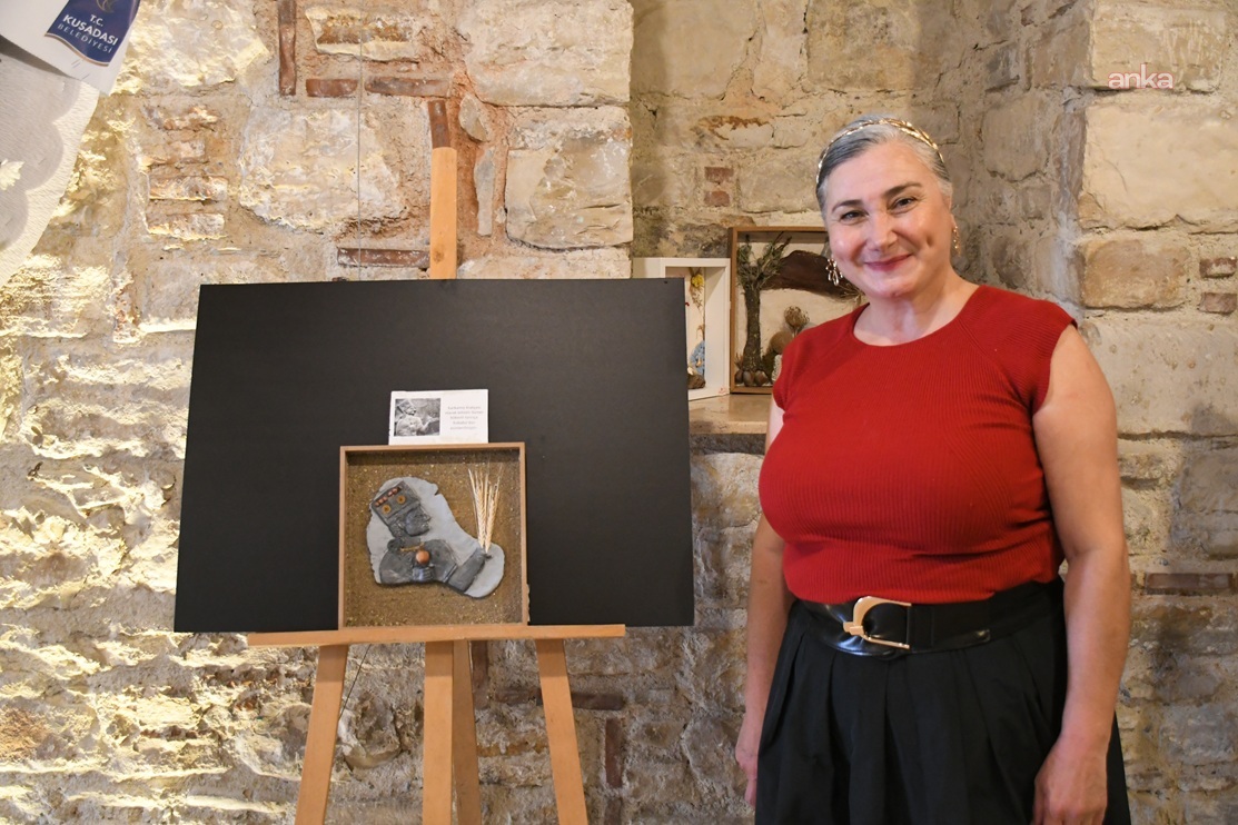 Arkeoloji ve sanat, Kuşadası'nda “Doğadan Tabloya Dönüşenler" sergisinde buluştu