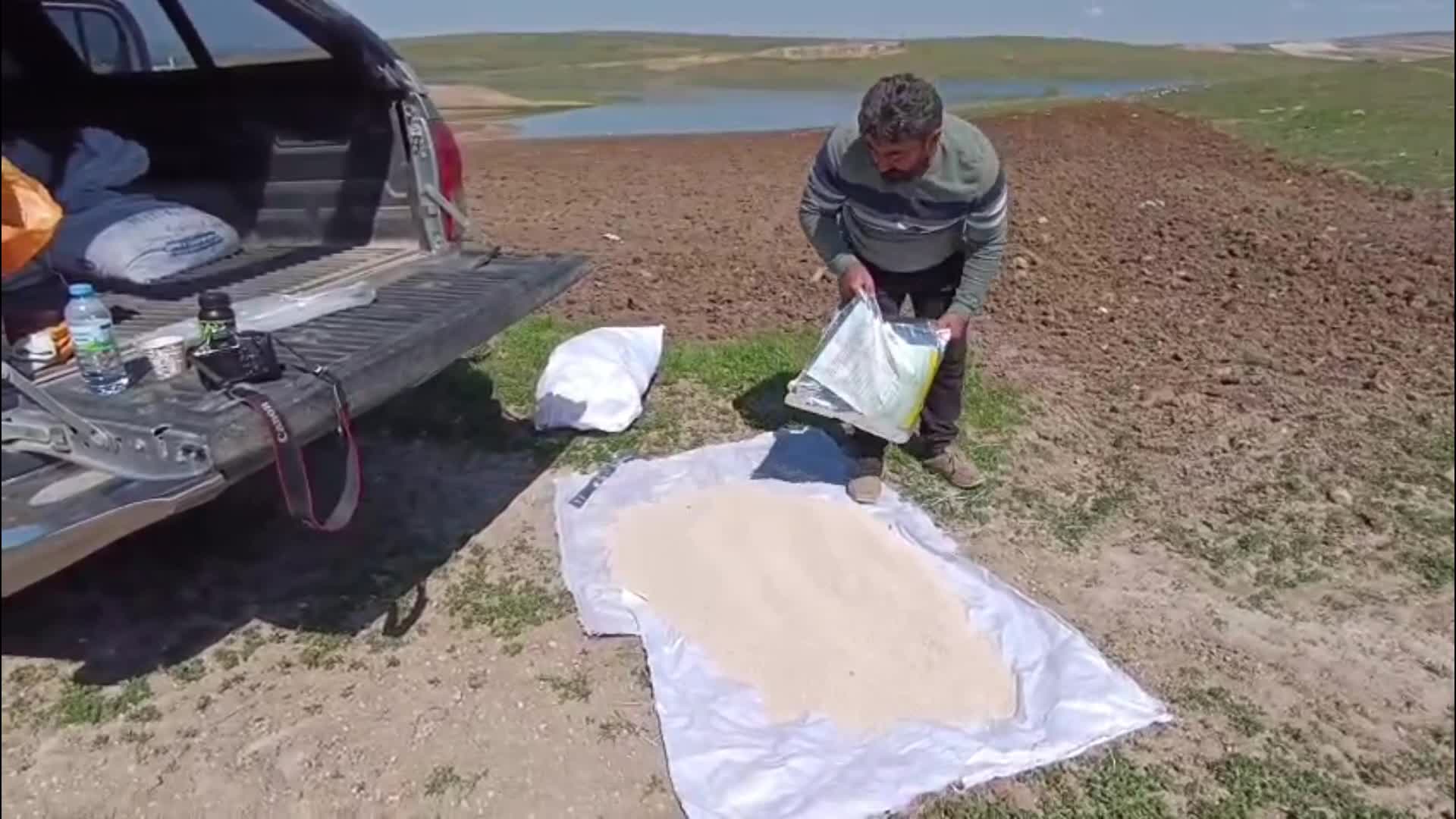Yozgat’ta su tutucu polimer ile deneme ekimleri yapıldı