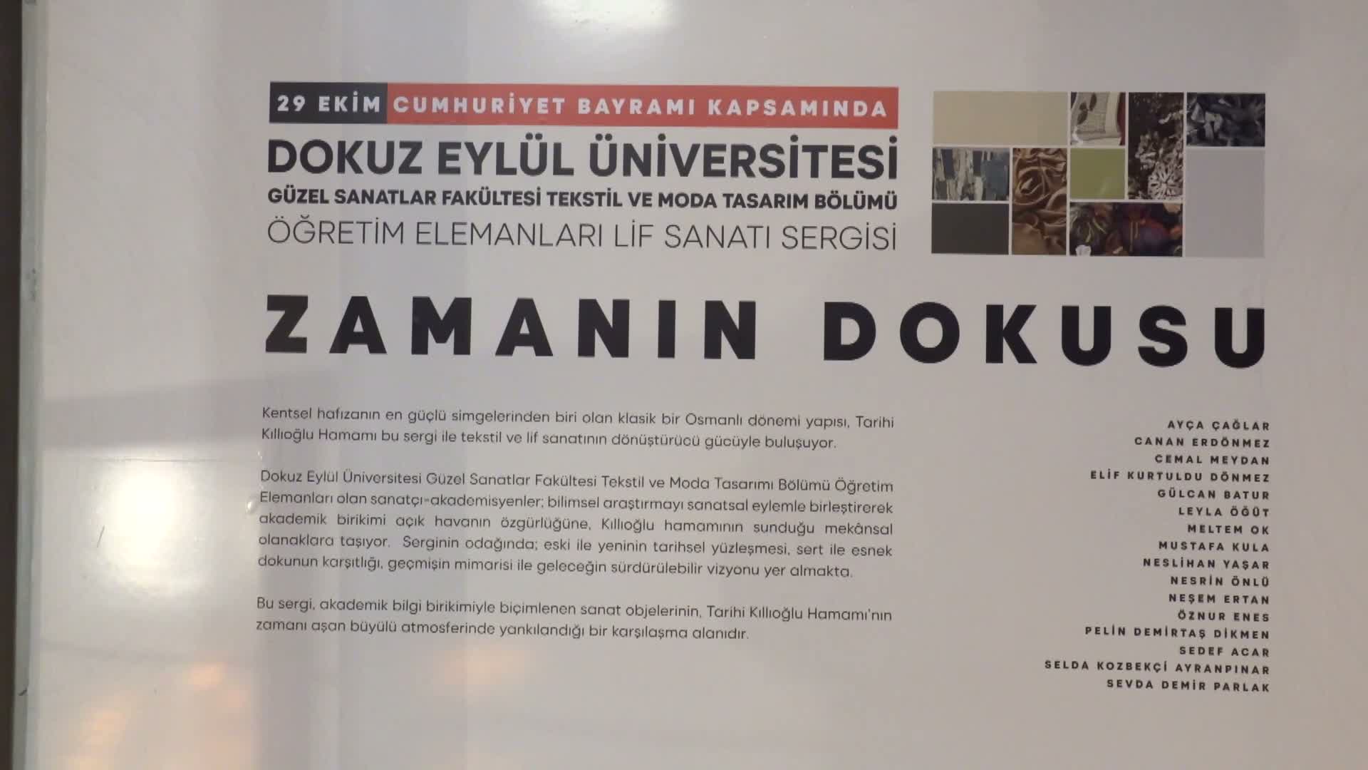 Konak'ta “Zamanın Dokusu” sergisi ziyarete açıldı