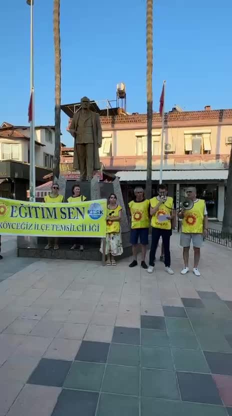 Muğla’daki eğitimcilerden Ankara’da eylem yapan meslektaşlarına müdahaleye tepki