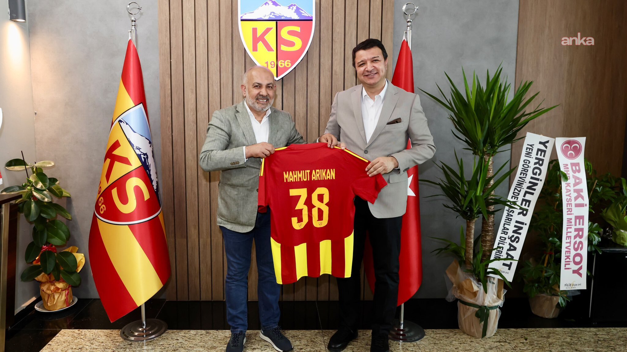 Saadet Partisi Genel Başkanı Arıkan, Kayserispor Başkanı Çamlı’yı ziyaret etti
