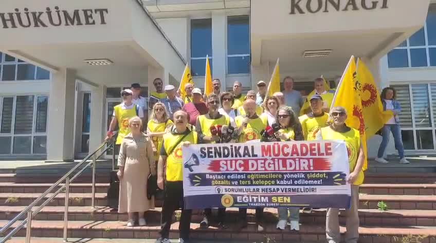 Eğitim Sen Trabzon’dan Ankara’da öğretmenlere müdahaleye tepki: Bilime, akla, vicdana şiddet uygulandı, kelepçe takıldı