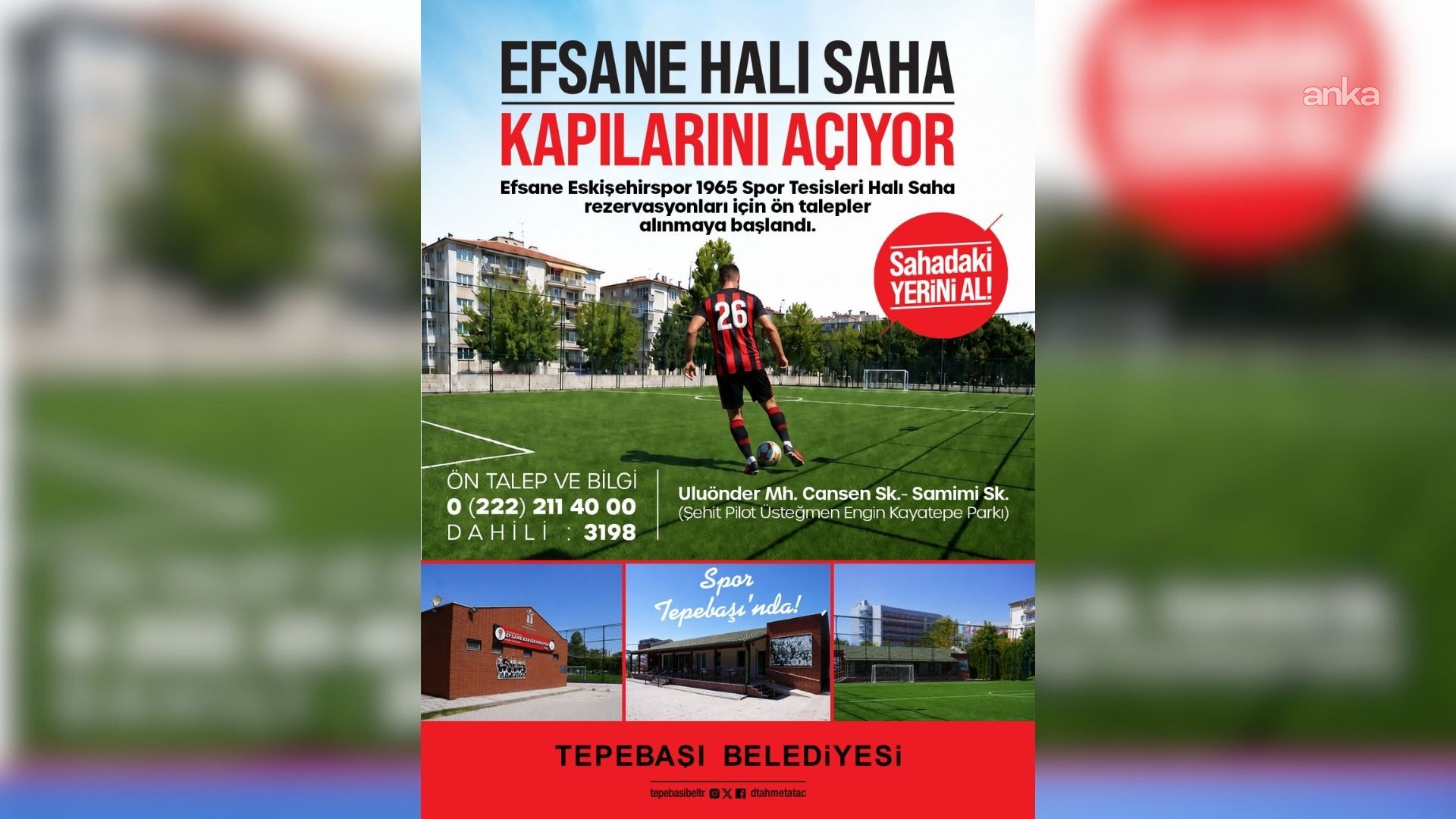 Efsane Eskişehirspor 1965 Halı Saha, futbolseverleri ağırlamaya hazırlanıyor