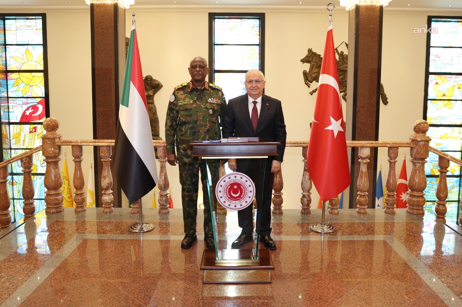 Milli Savunma Bakanı Güler, Sudan Genelkurmay Başkanı Elatta'yı kabul etti