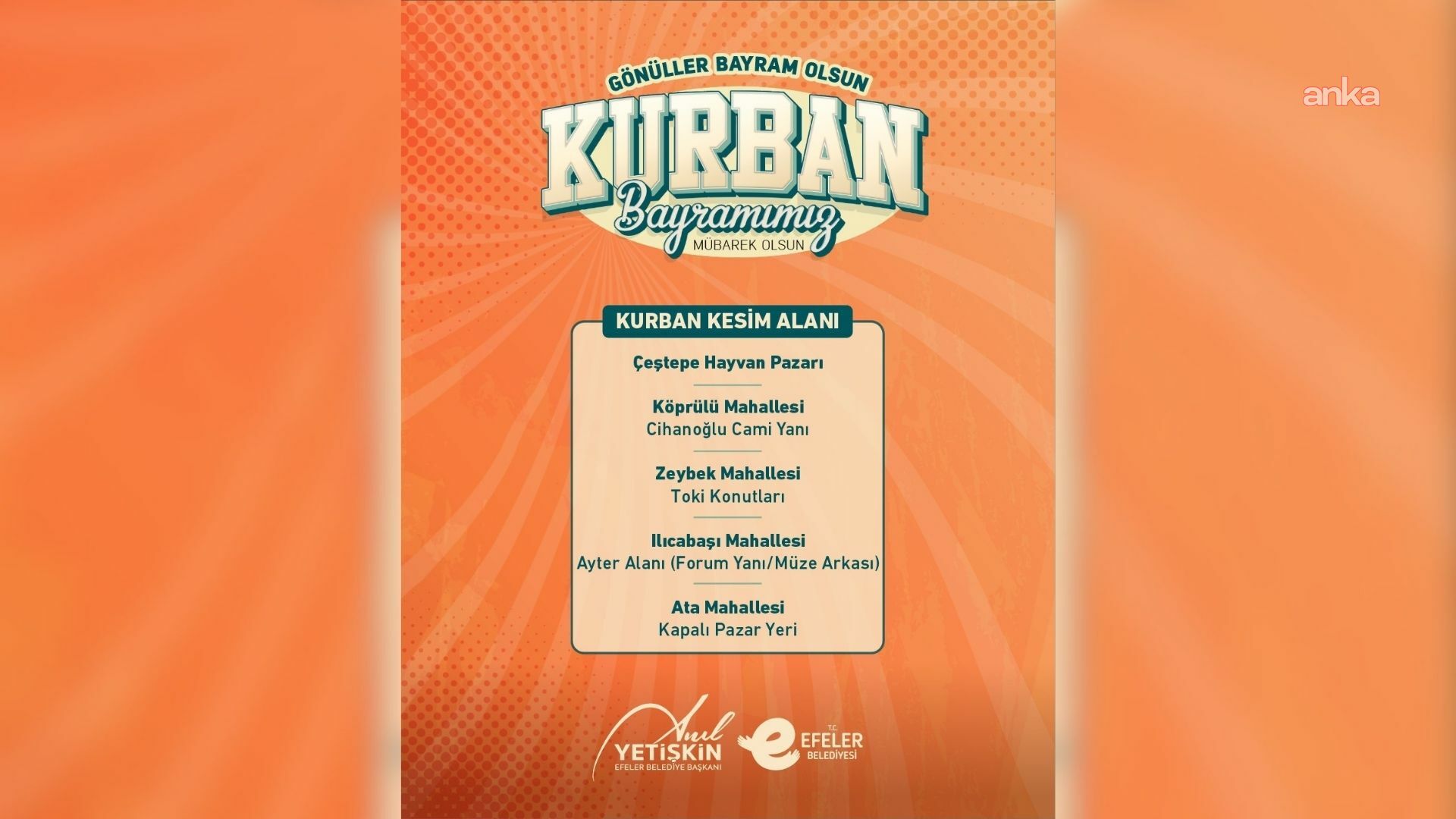 Efeler'de kurban kesim noktaları belirlendi