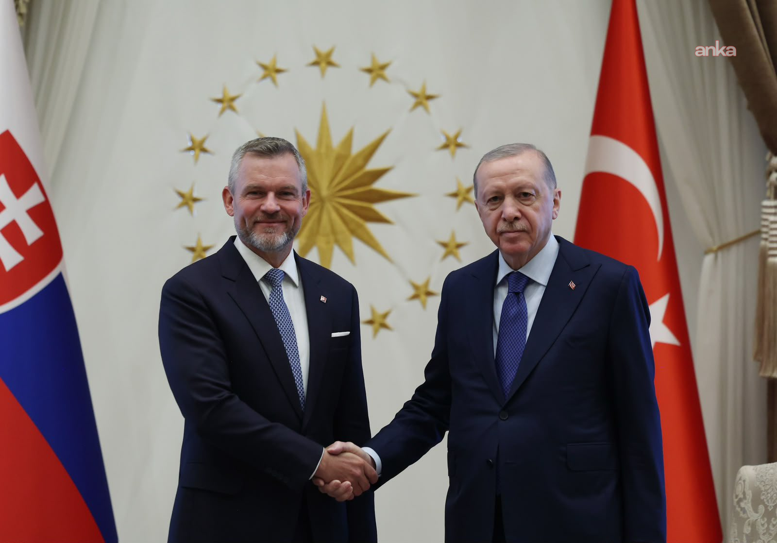 Cumhurbaşkanı Erdoğan, Slovakya Cumhurbaşkanı Pellegrini'yle görüştü