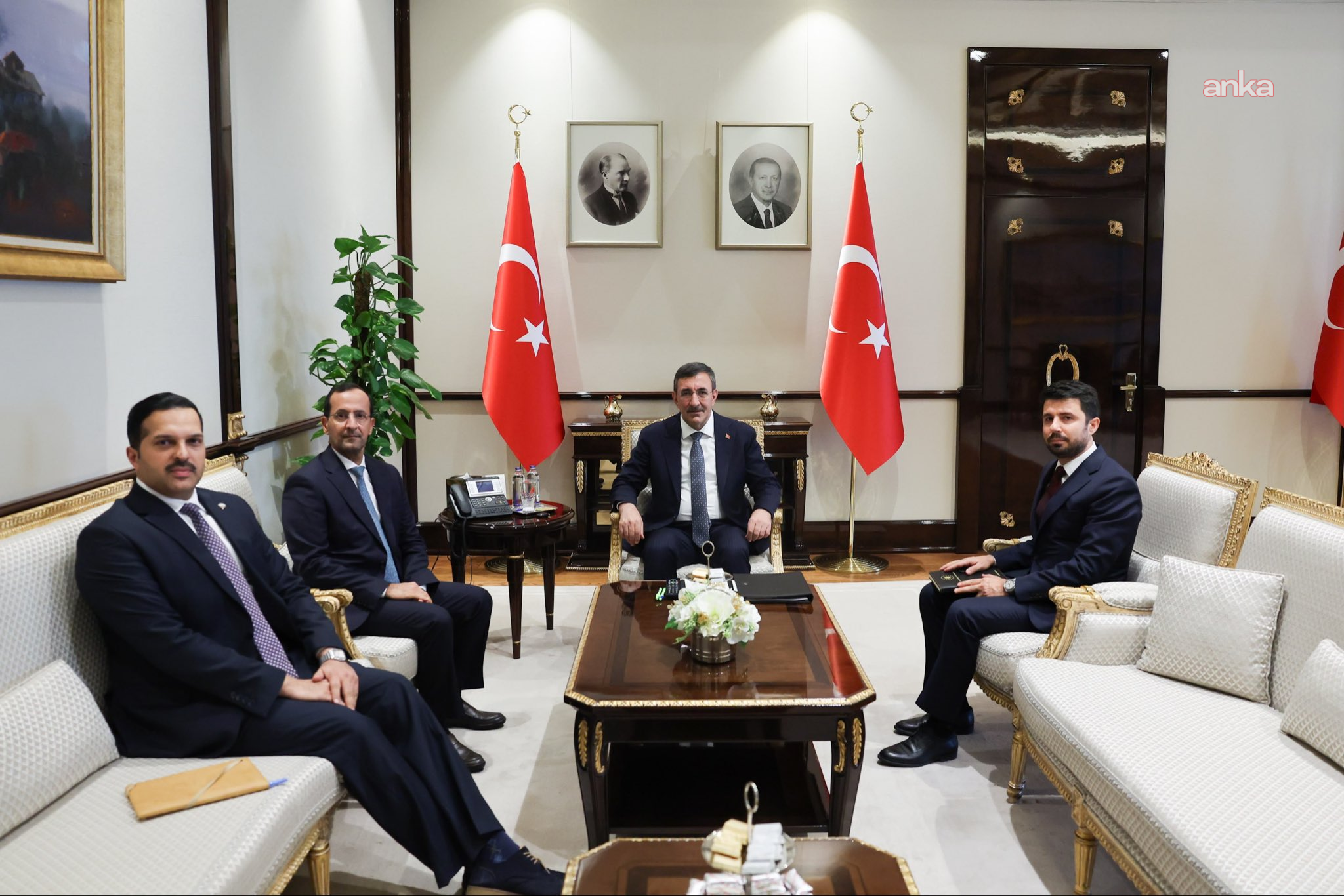 Cumhurbaşkanı Yardımcısı Yılmaz, Kuveyt’in Ankara Büyükelçisi Al Shabo'yu kabul etti