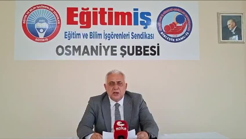 Eğitim-İş Sendikası Osmaniye Şube Başkanı Yücel: “Bir gencin geleceği birkaç saniyeye mahkum edilemez”