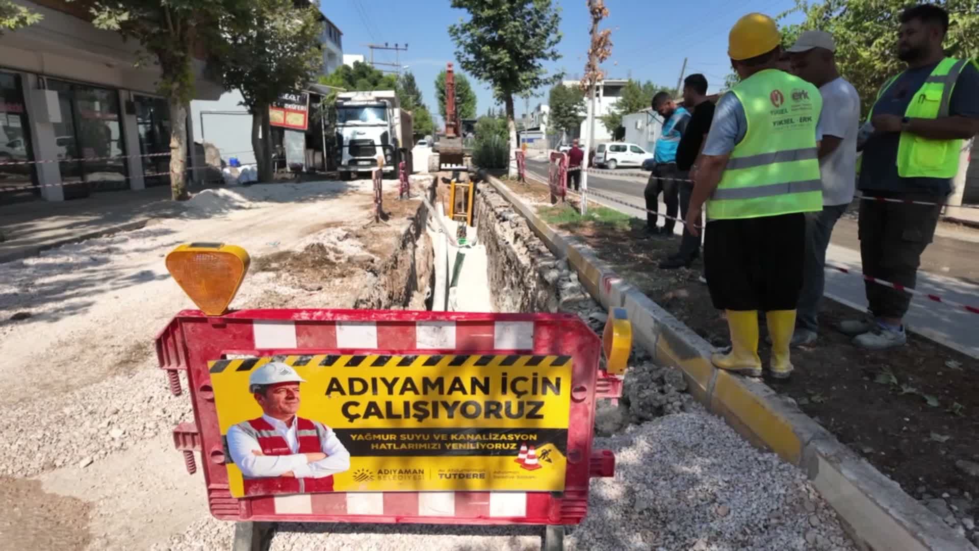 Adıyaman Belediyesi'nin altyapı çalışmaları, İmamağa ve Bahçecik mahallelerine uzandı