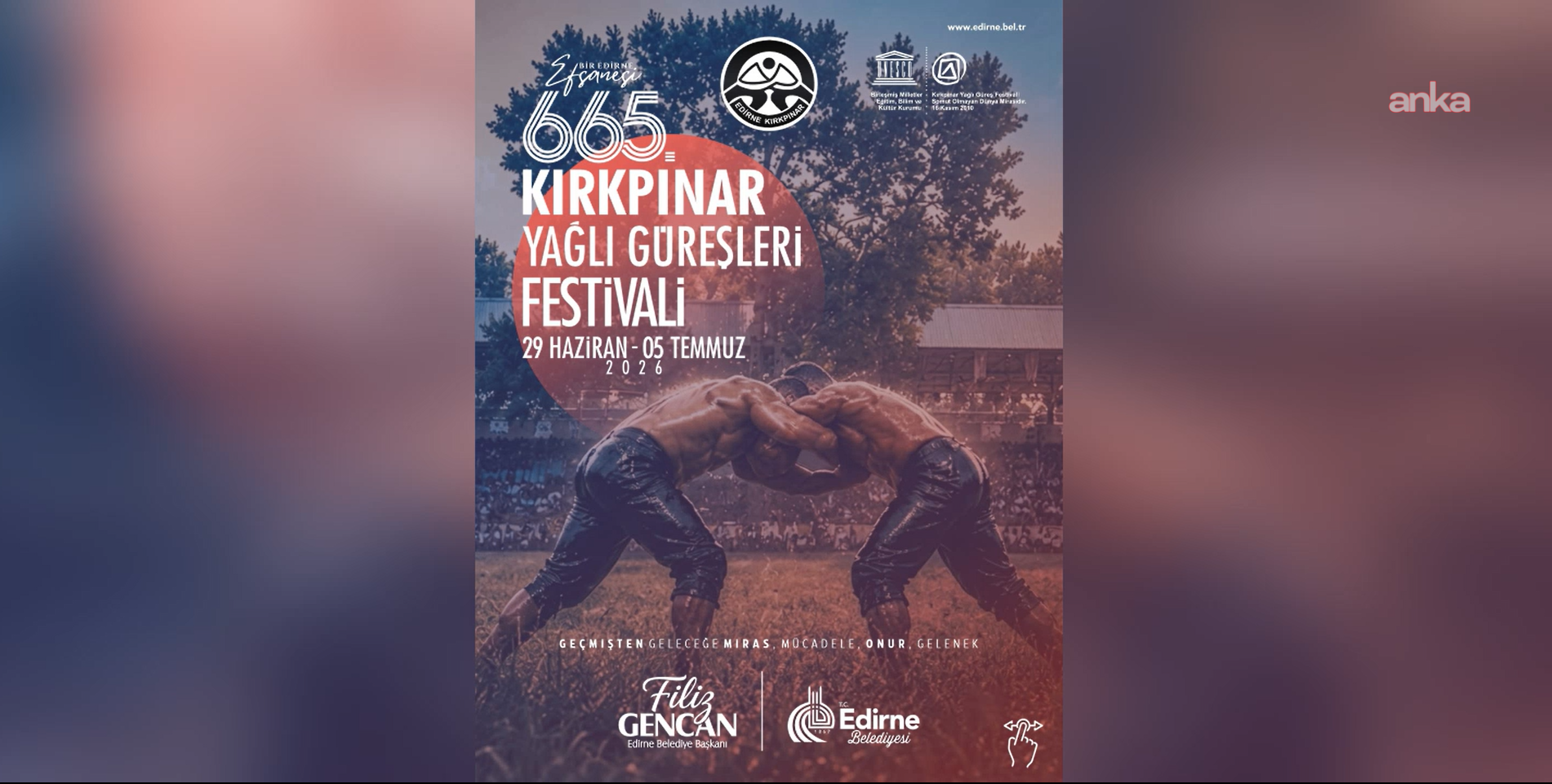 665. Kırkpınar Yağlı Güreşleri için geri sayım başladı