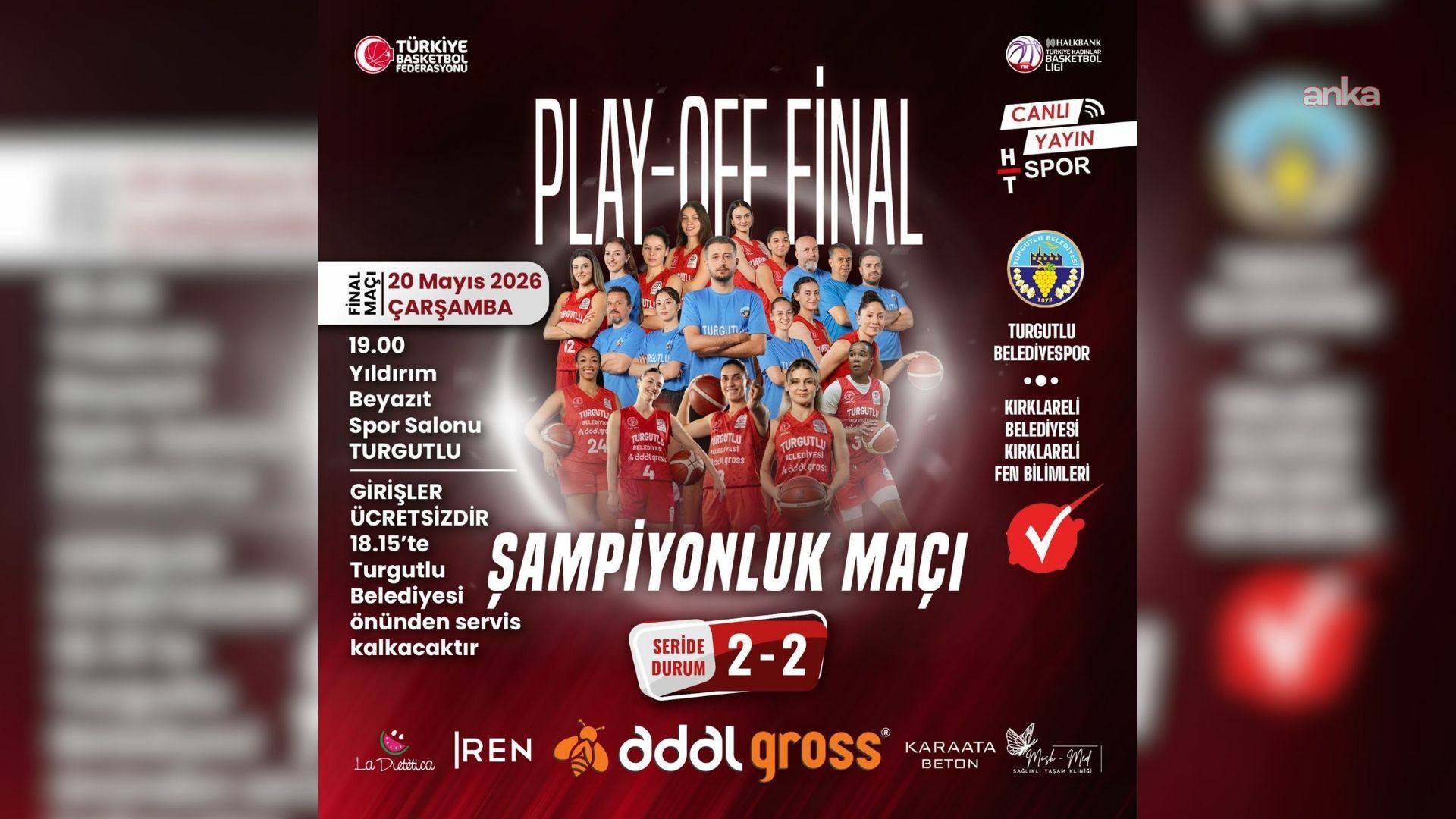Turgutlu Belediyesi Kadın Basketbol Takımı, play-off final serisinin son maçına çıkıyor