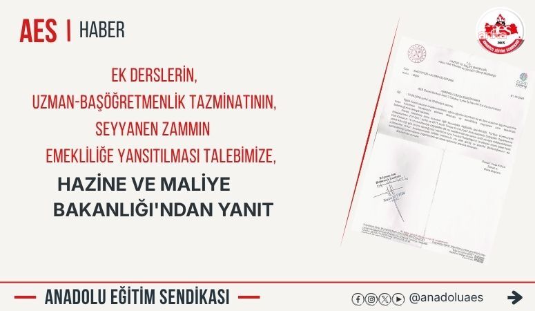 Anadolu Eğitim Sendikası'ndan öğretmenlerin emeklilik hakları için yasal düzenleme çağrısı