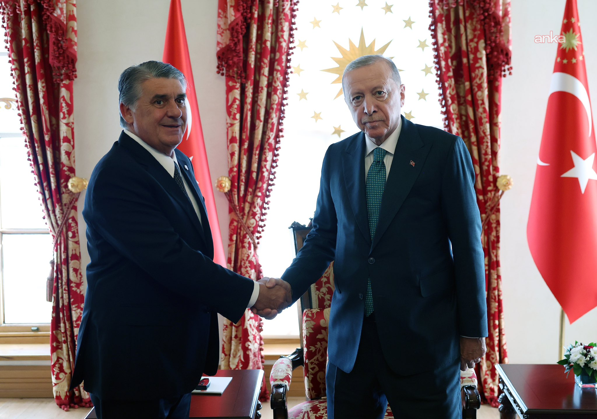 Cumhurbaşkanı Erdoğan, Beşiktaş Jimnastik Kulübü Başkanı Adalı'yı kabul etti