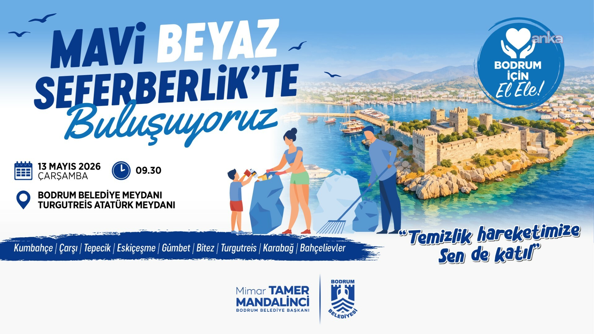 Bodrum'da "Mavi Beyaz Seferberlik"... Temizlikte 2. etap başlıyor