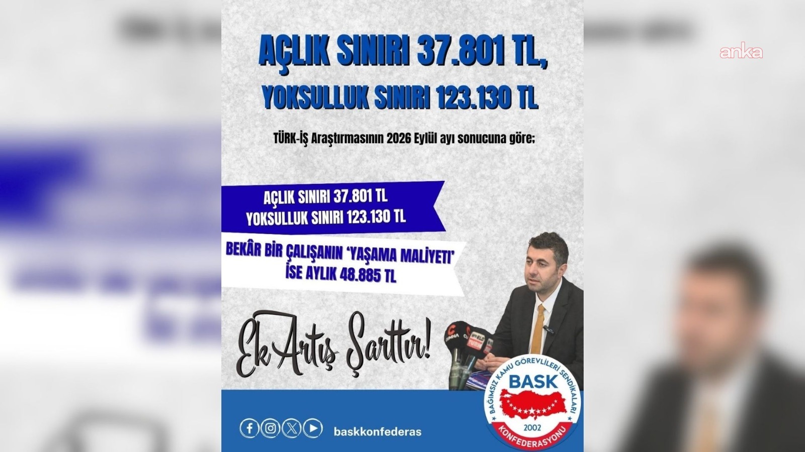 Bağımsız Kamu Görevlileri Sendikaları Konfederasyonu'ndan "sabit gelirlilere refah payı verilsin" çağrısı