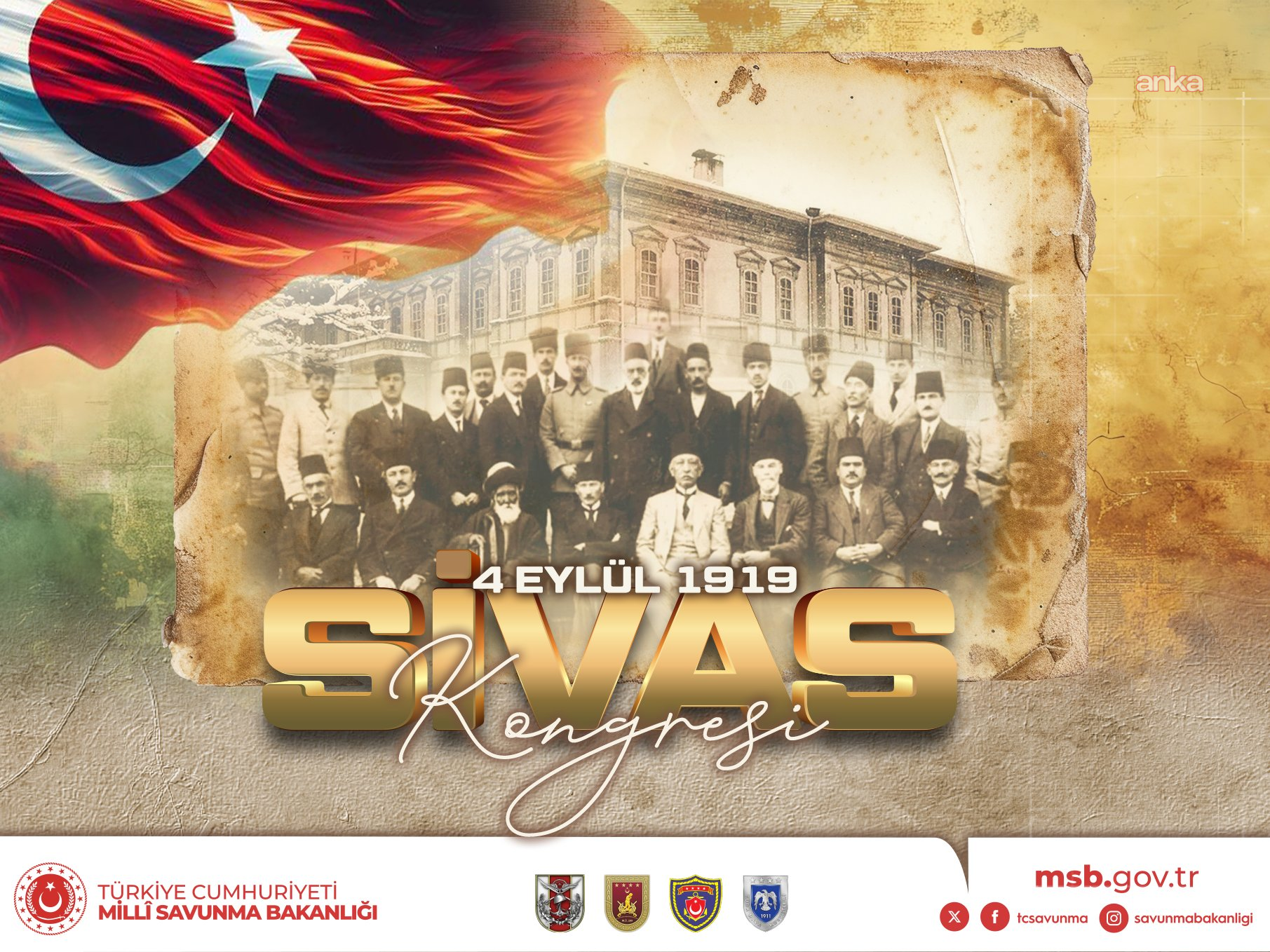 MSB'den Sivas Kongresi'nin 107'nci yıl dönümü paylaşımı