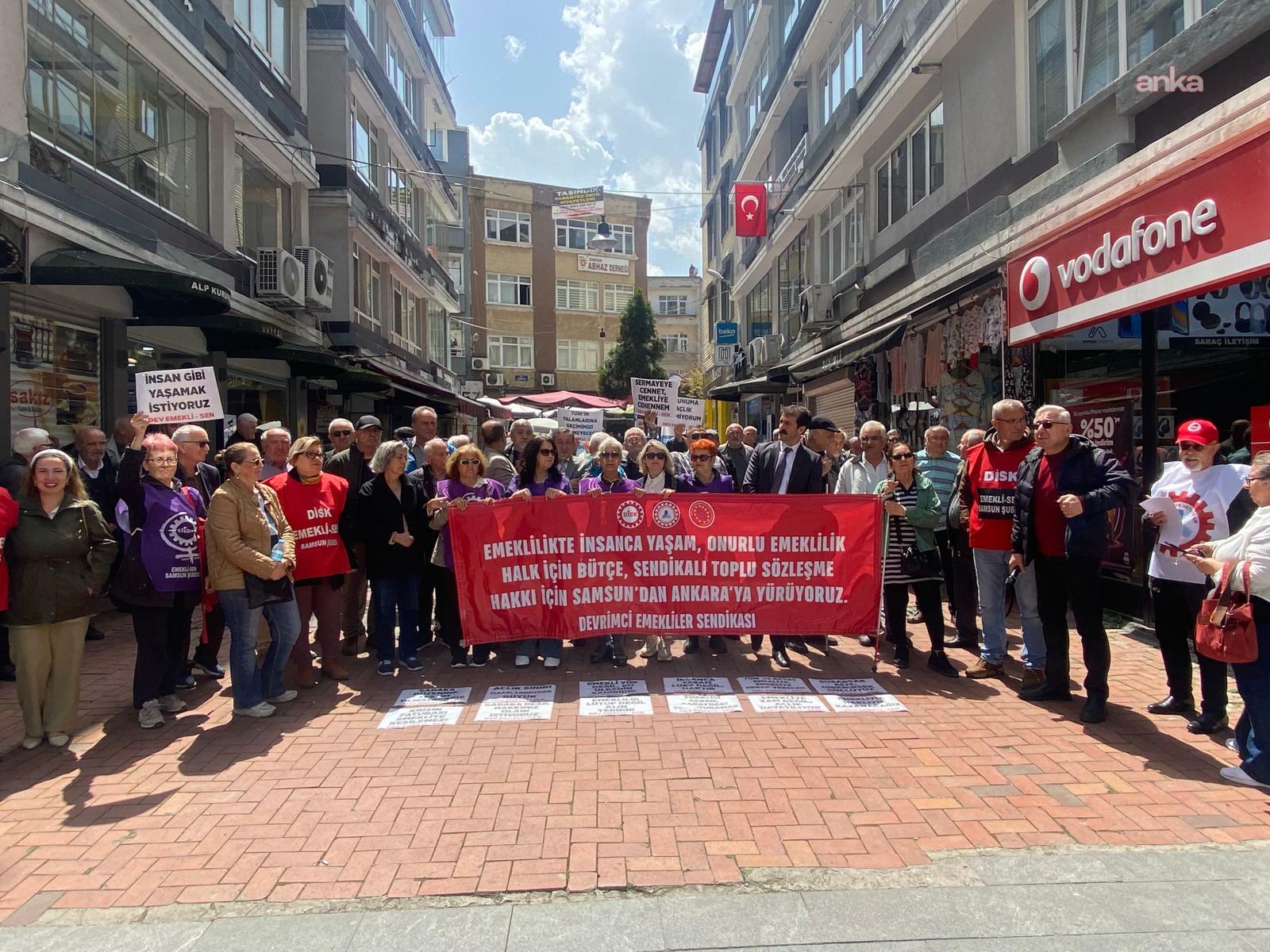 Emeklilerden Samsun'da eylem: 4 bin liralık bayram ikramiyesi "harçlık" seviyesine indi