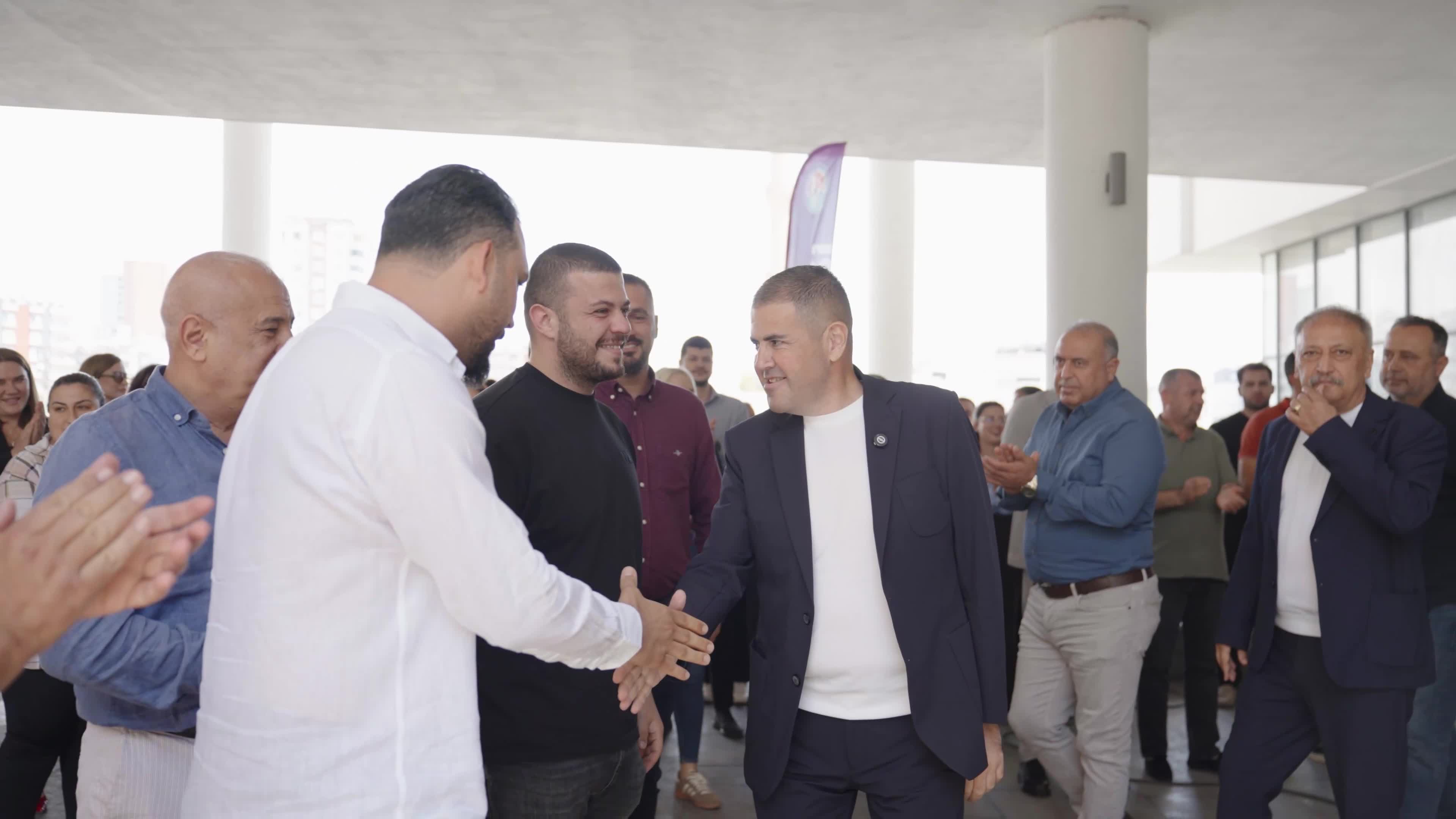 Mezitli Belediye Başkanı Ahmet Tuncer, personel ile bayramlaştı