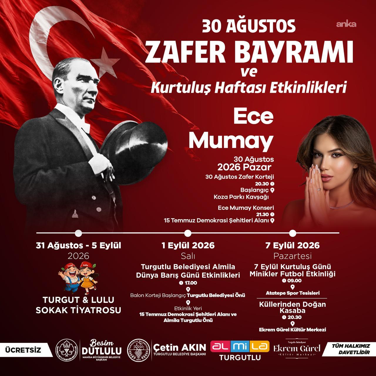 Turgutlu’da 30 Ağustos Zafer Bayramı ve Kurtuluş Haftası coşkusu başlıyor