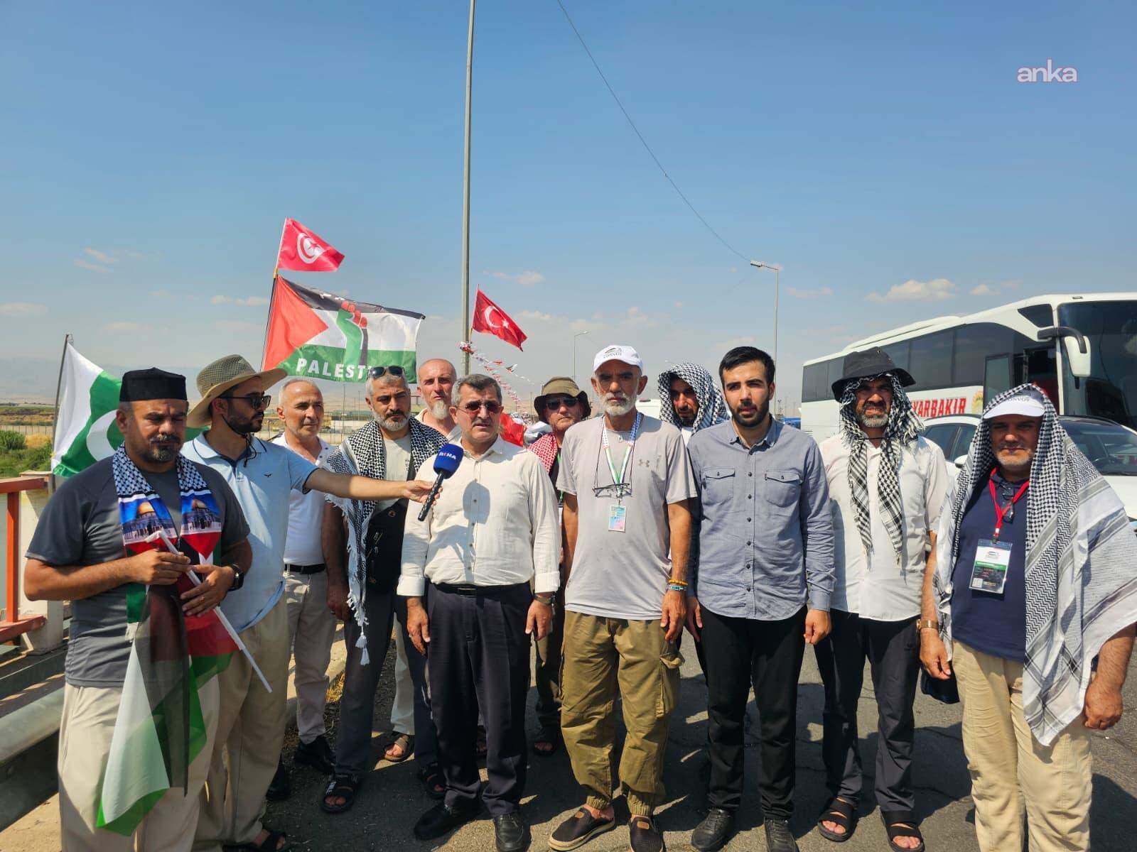 HÜDA PAR heyetinden İbrahim Halil Sınır Kapısı’nda bekletilen Filistin Konvoyu’na ziyaret