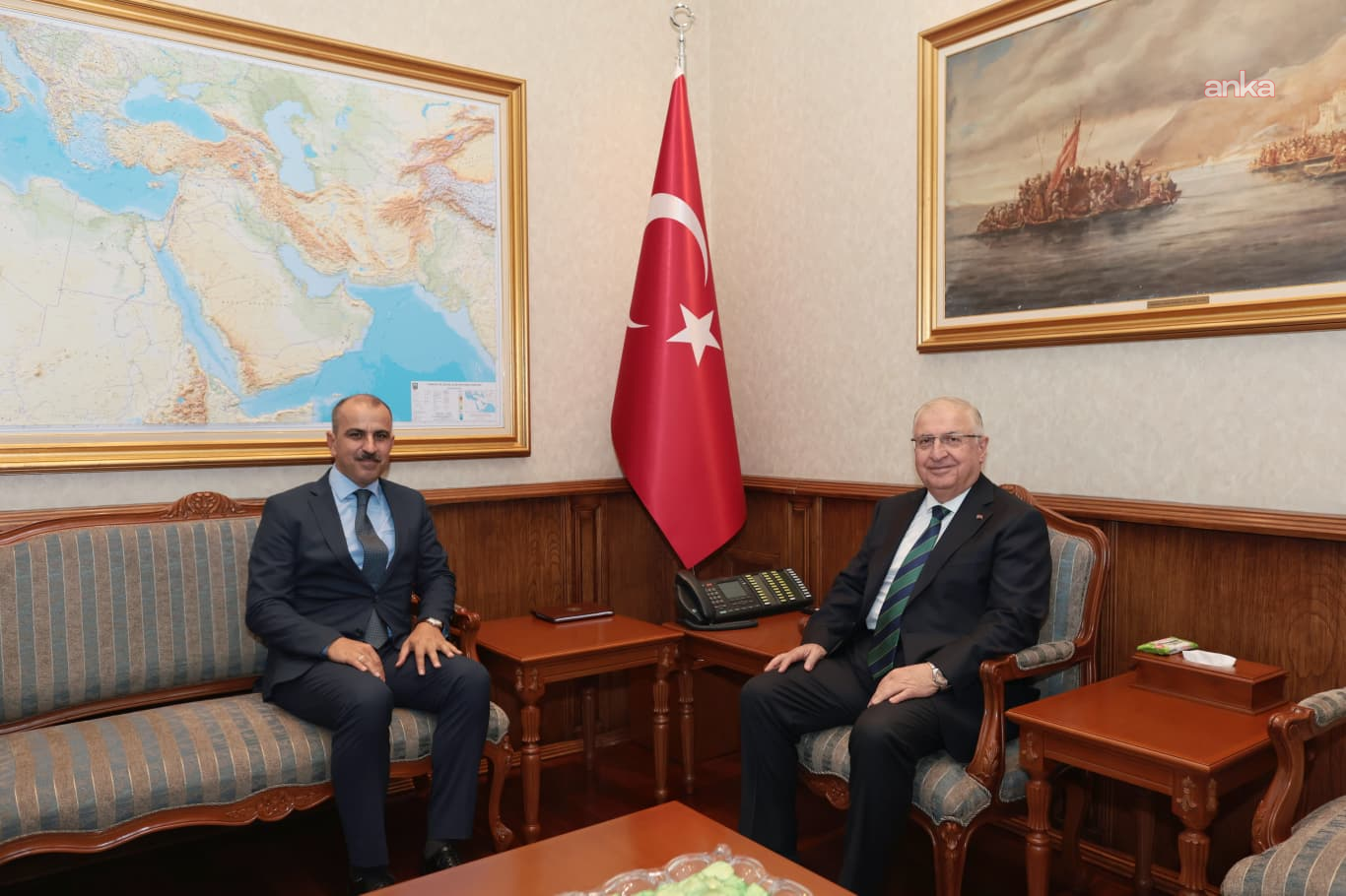 Bakan Güler, Türkiye'nin Doha Büyükelçisi Caymazoğlu'nu kabul etti