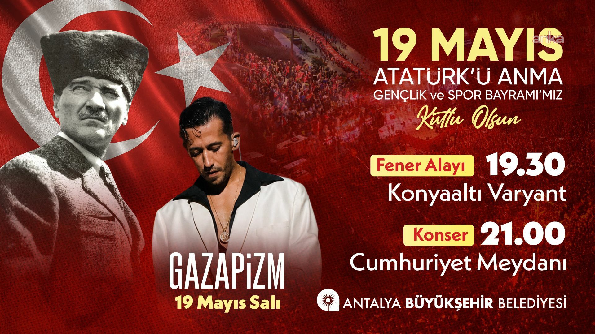19 Mayıs, Antalya’da coşkuyla kutlanacak