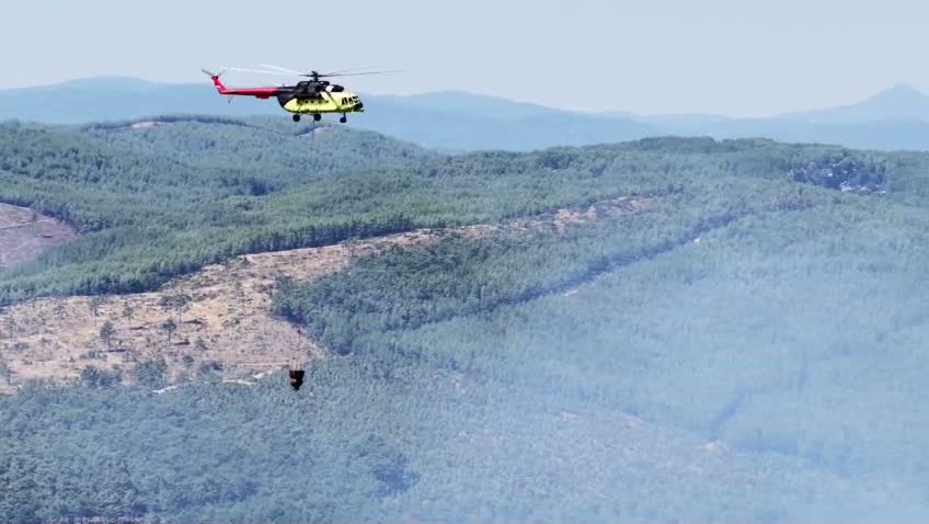 Muğla'da orman yangınının enerjisi büyük oranda düşürüldü