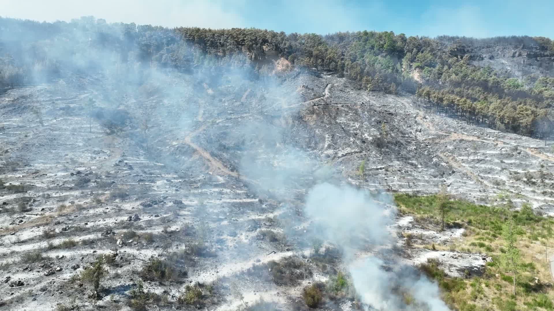 Antalya Büyükşehir Belediyesi, Aksu’daki yangına tüm ekipleriyle müdahale ediyor