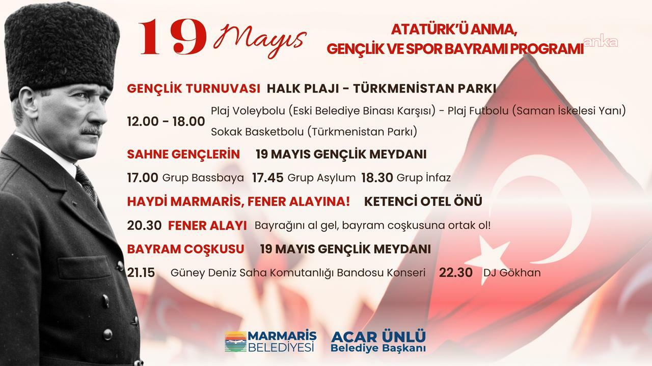 Marmaris’te 19 Mayıs gençlerin enerjisiyle kutlanacak