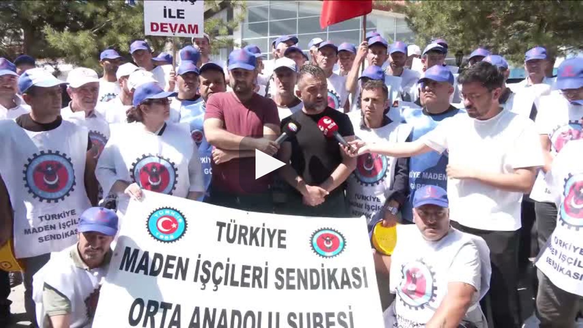 Doruk Madencilik işçileri Yıldızlar SSS Holding önünde: "Niye ezilen hep işçi, madenci oluyor?