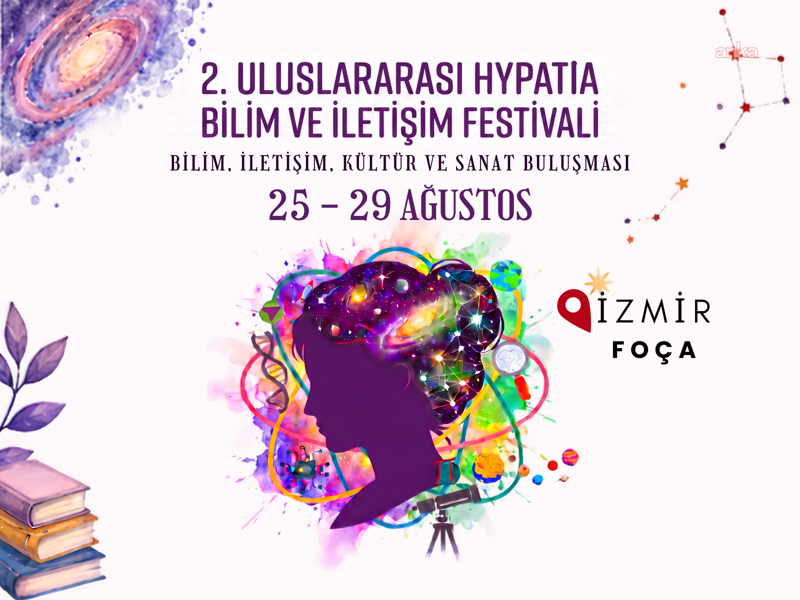 2. Uluslararası Hypatia Bilim ve İletişim Festivali 25-29 Ağustos'ta İzmir Foça’da düzenlenecek