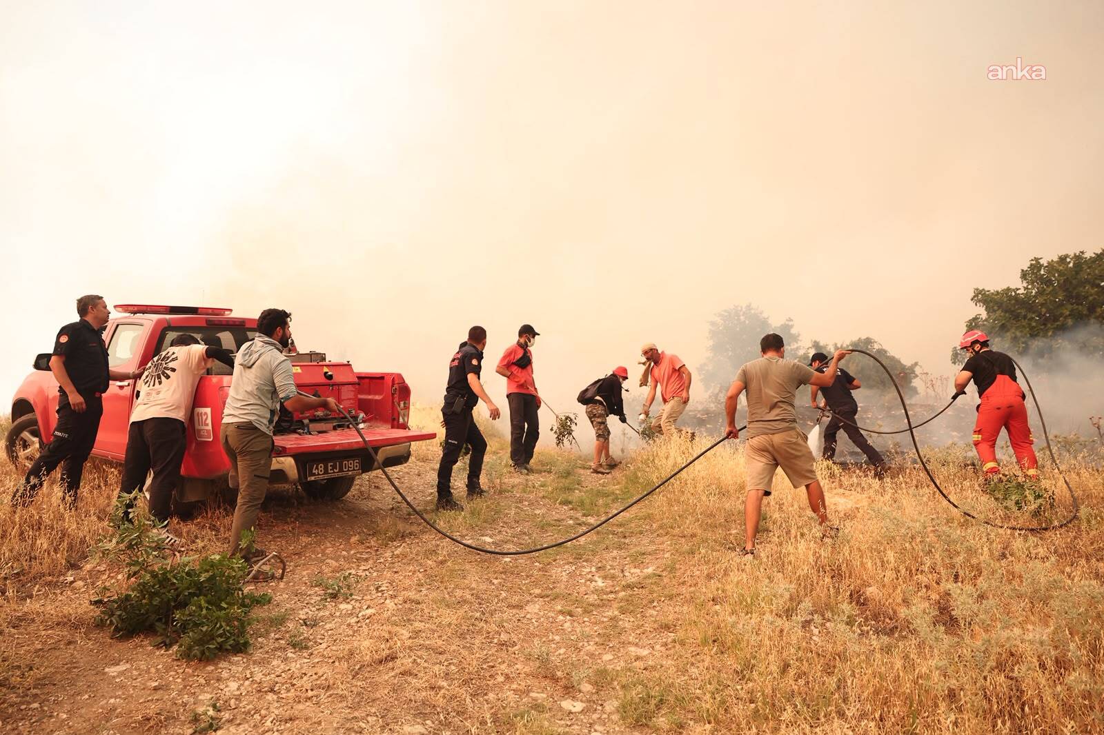 Seydikemer ve Fethiye’de alevlere karşı ortak mücadele