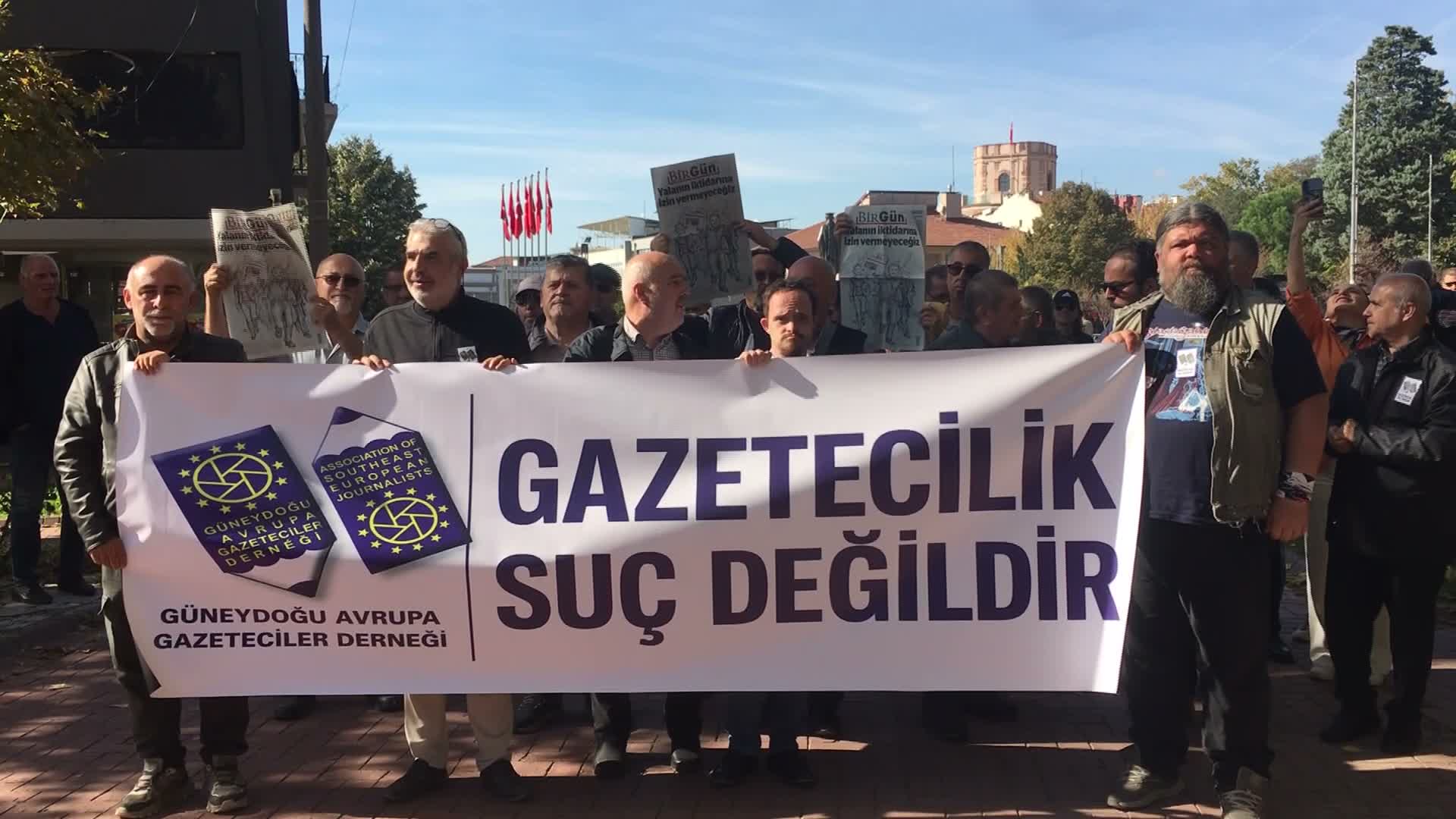 Edirne’de gazetecilerden "Sansür'e Hayır, Habere Özgürlük" eylemi