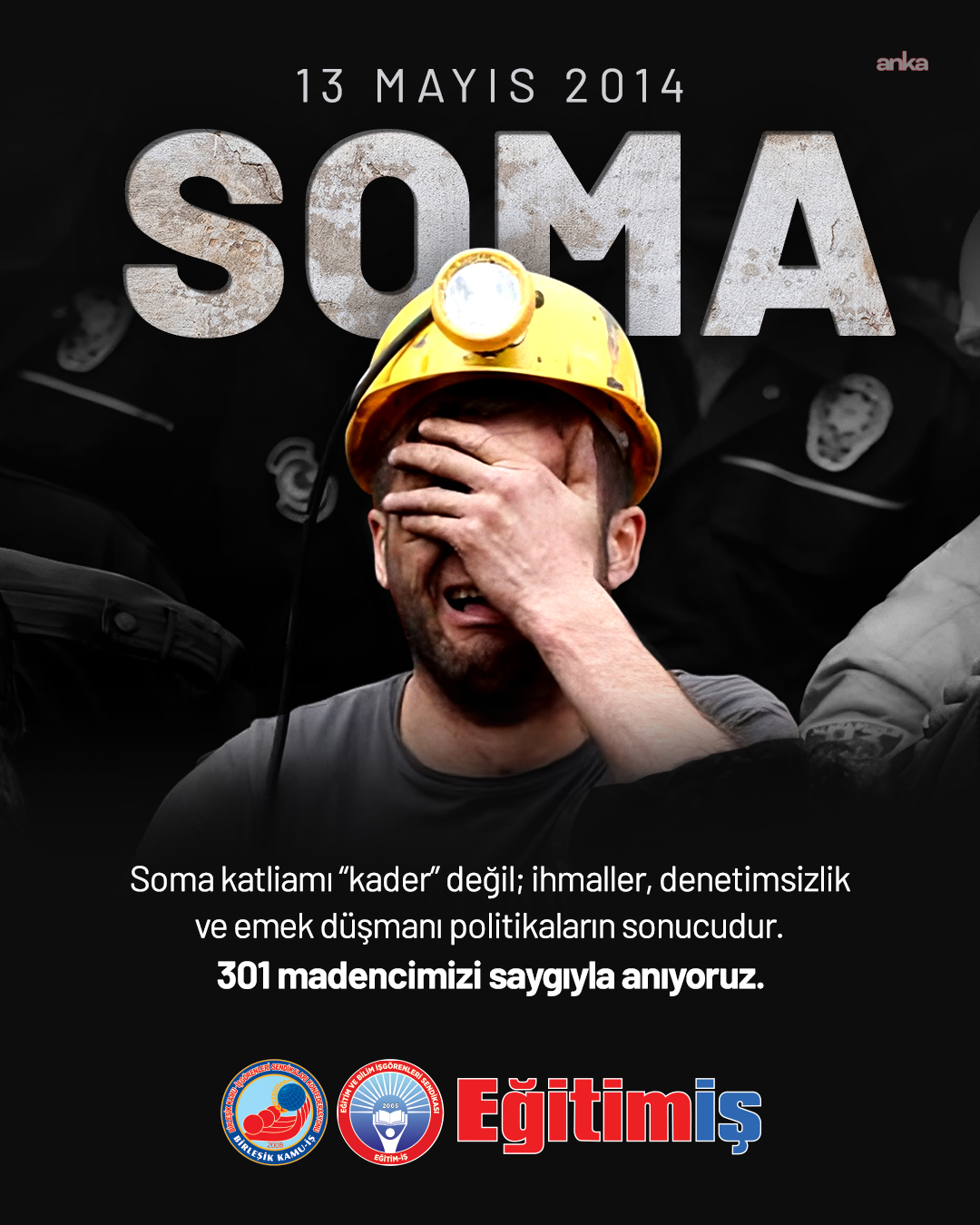 Soma Maden Faciası'nın 12. yılı… Eğitim-İş: “Bu katliam bir ‘kaza’ değil, insan hayatını hiçe sayan sermaye odaklı politikaların sonucudur”