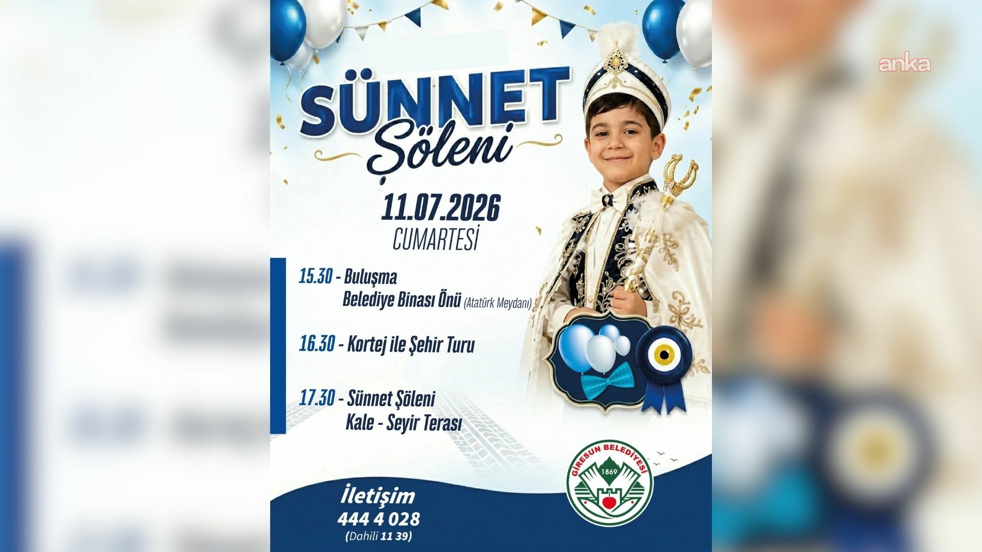 Giresun Belediyesi’nden Ücretsiz Sünnet Şöleni