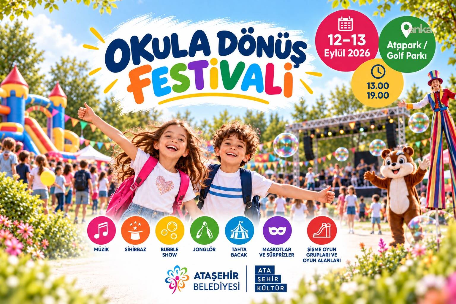 Ataşehir'de öğrenciler yeni döneme "Okula Dönüş Festivali" ile başlıyor