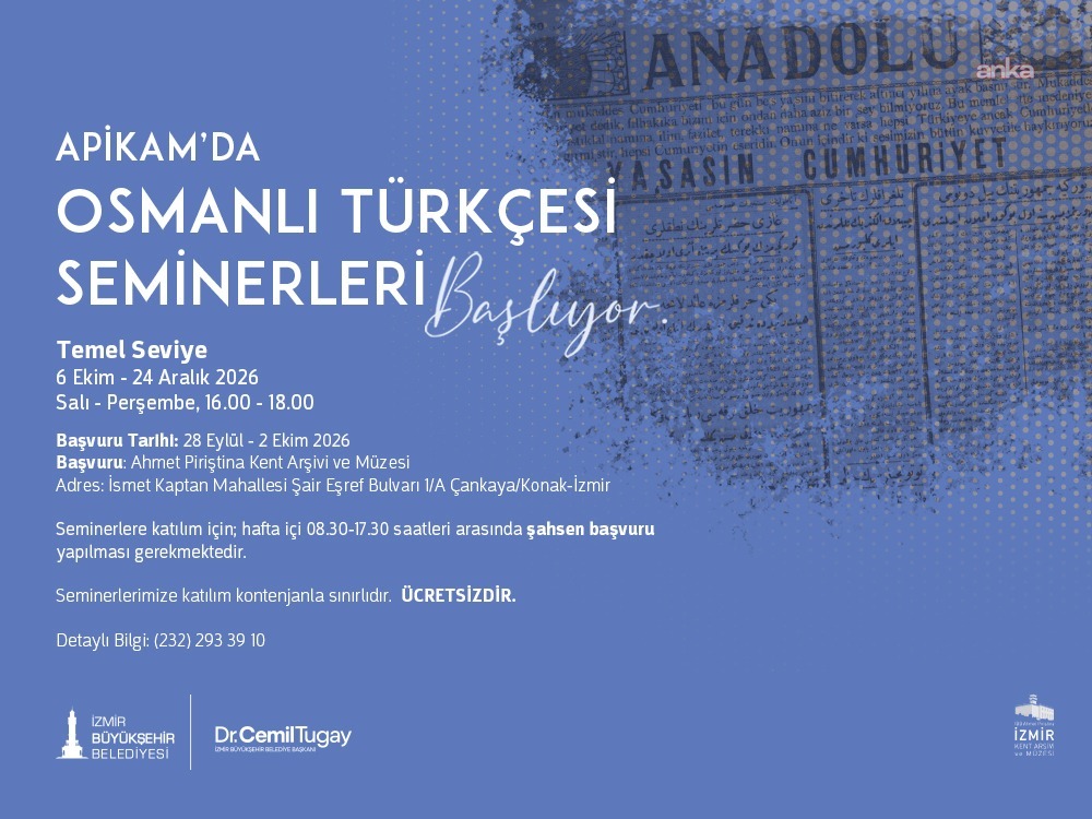 APİKAM'da Temel Seviye Osmanlı Türkçesi Seminerleri başlıyor