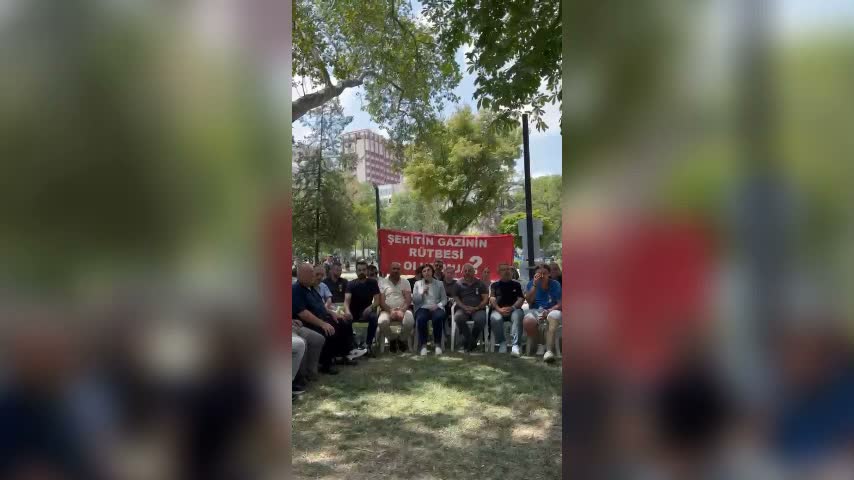 Şehit erlerin aileleri ve gazilerin Güvenpark'taki oturma eylemi sürüyor... İYİ Partili Ofluoğlu'ndan Bakan Göktaş'a: Belçikalı heyetleri ağırlamanız sona erdiyse eğer sıra gazilere gelmiştir umarım