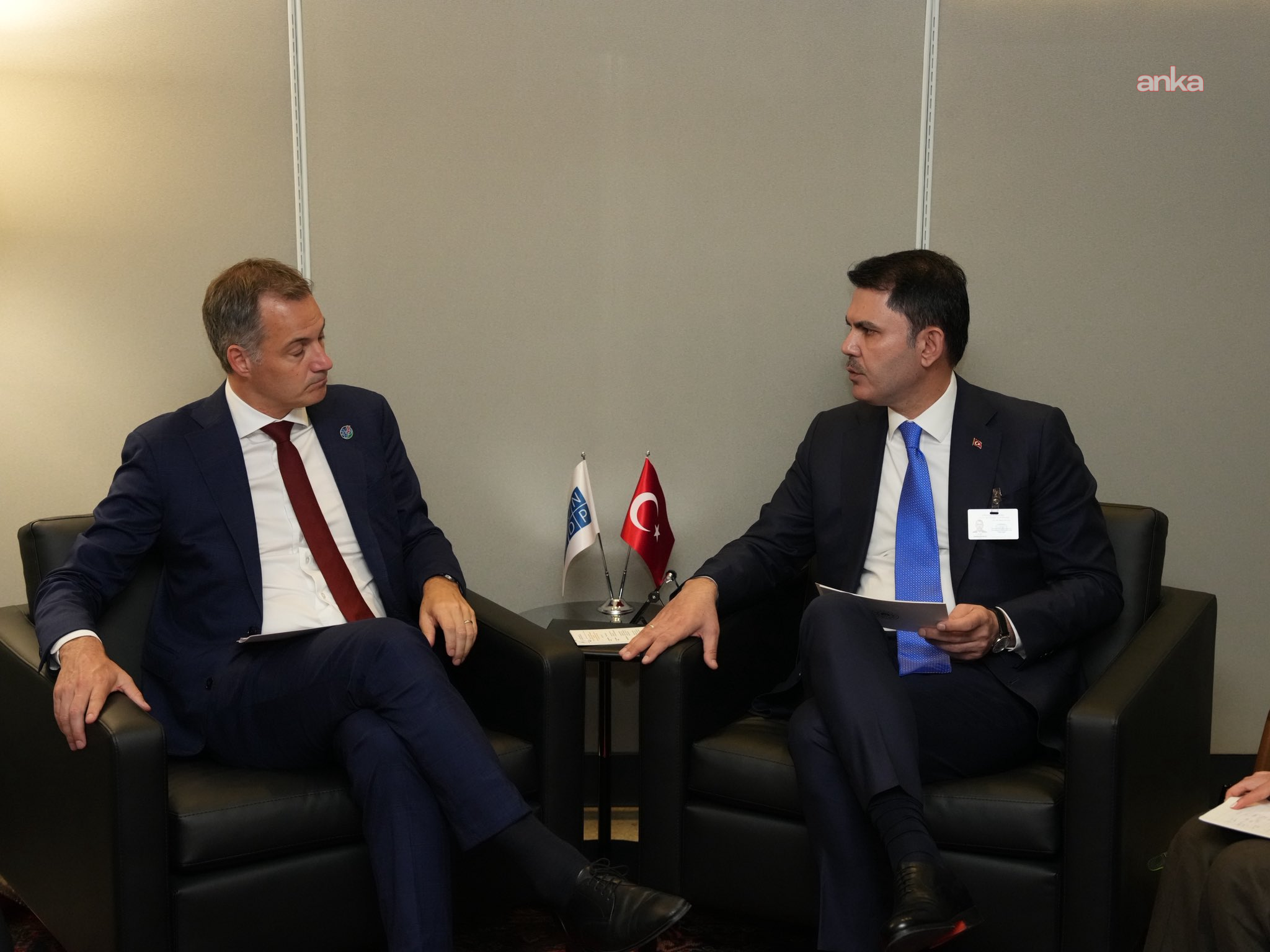 Bakan Kurum, Birleşmiş Milletler Kalkınma Programı Başkanı De Croo ile bir araya geldi