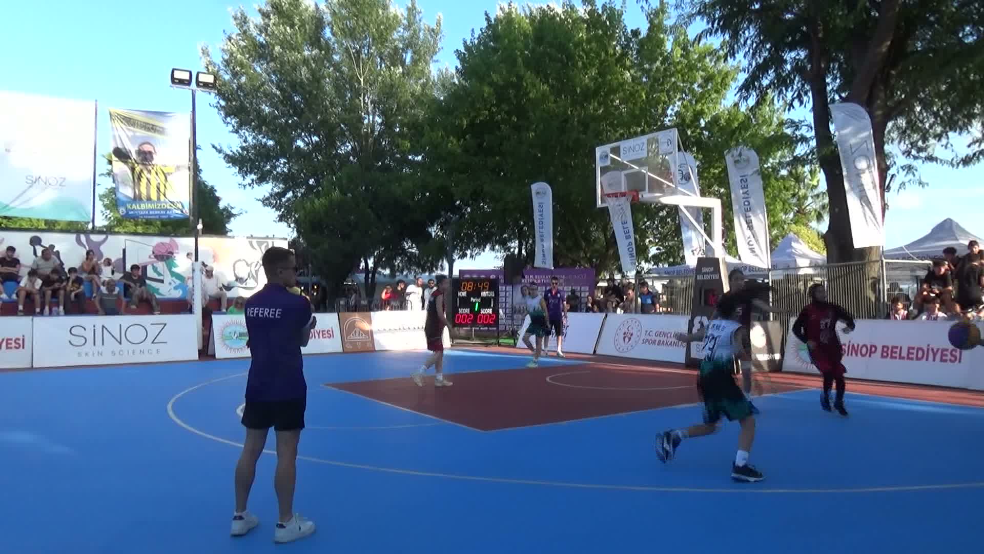 Sinop'ta 9. Uluslararası Mustafa Berkay Akbaş Sokak Basketbolu Turnuvası başladı