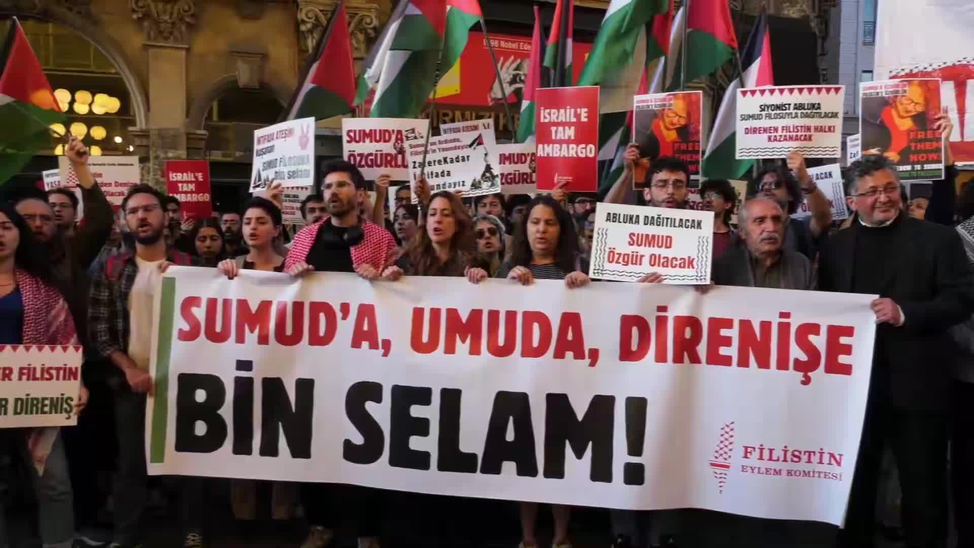 Tünel'de Sumud saldırısını protesto eylemi: "Kürecik ve İncirlik kapatılmalı"