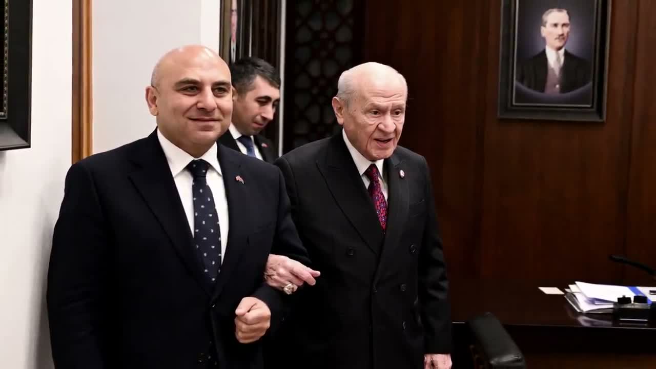 Azerbaycan'ın Ankara Büyükelçisi Aslanov’dan Bahçeli’ye ziyaret
