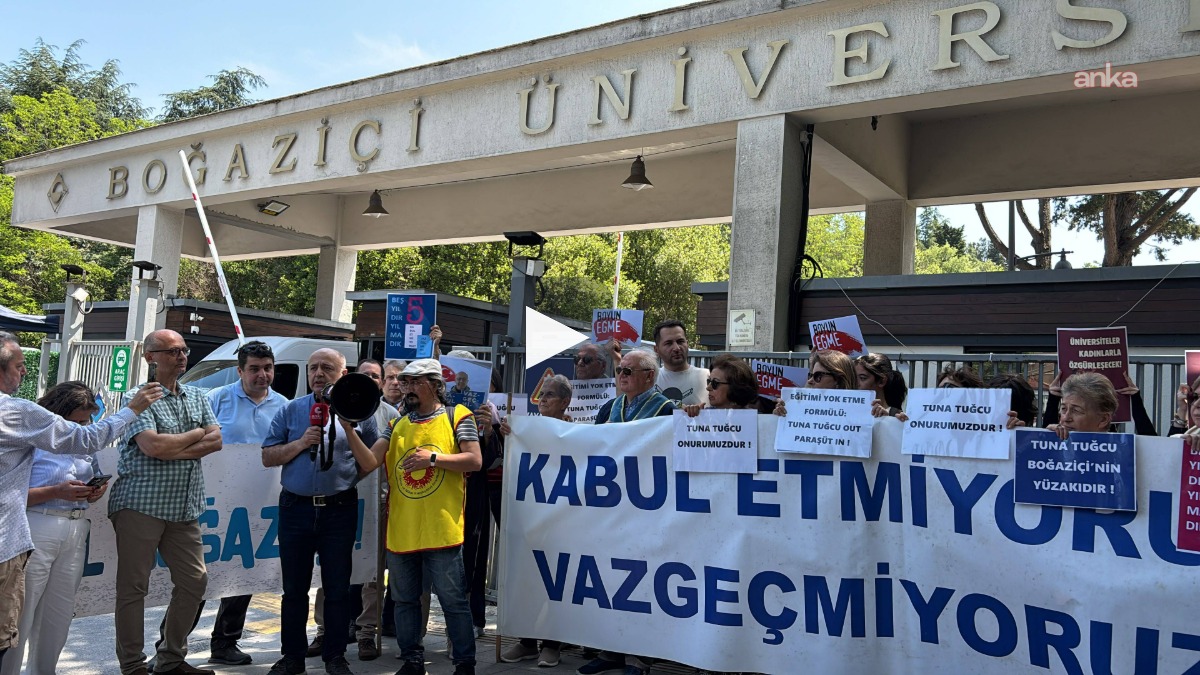 Boğaziçi Üniversitesi’nde Tuna Tuğcu protestosu: Akademik özgürlüğe saldırı