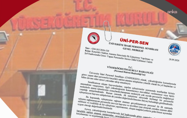 ÜNİPERSEN, becayişte yaşanan mağduriyetlerin giderilmesi için YÖK’e başvurdu