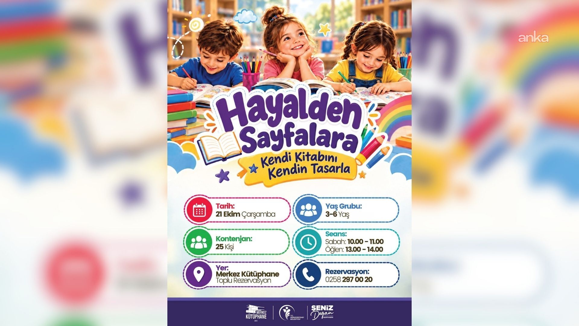 Merkezefendi Belediyesi’nden çocuklara “Hayalden Sayfalara” etkinliği
